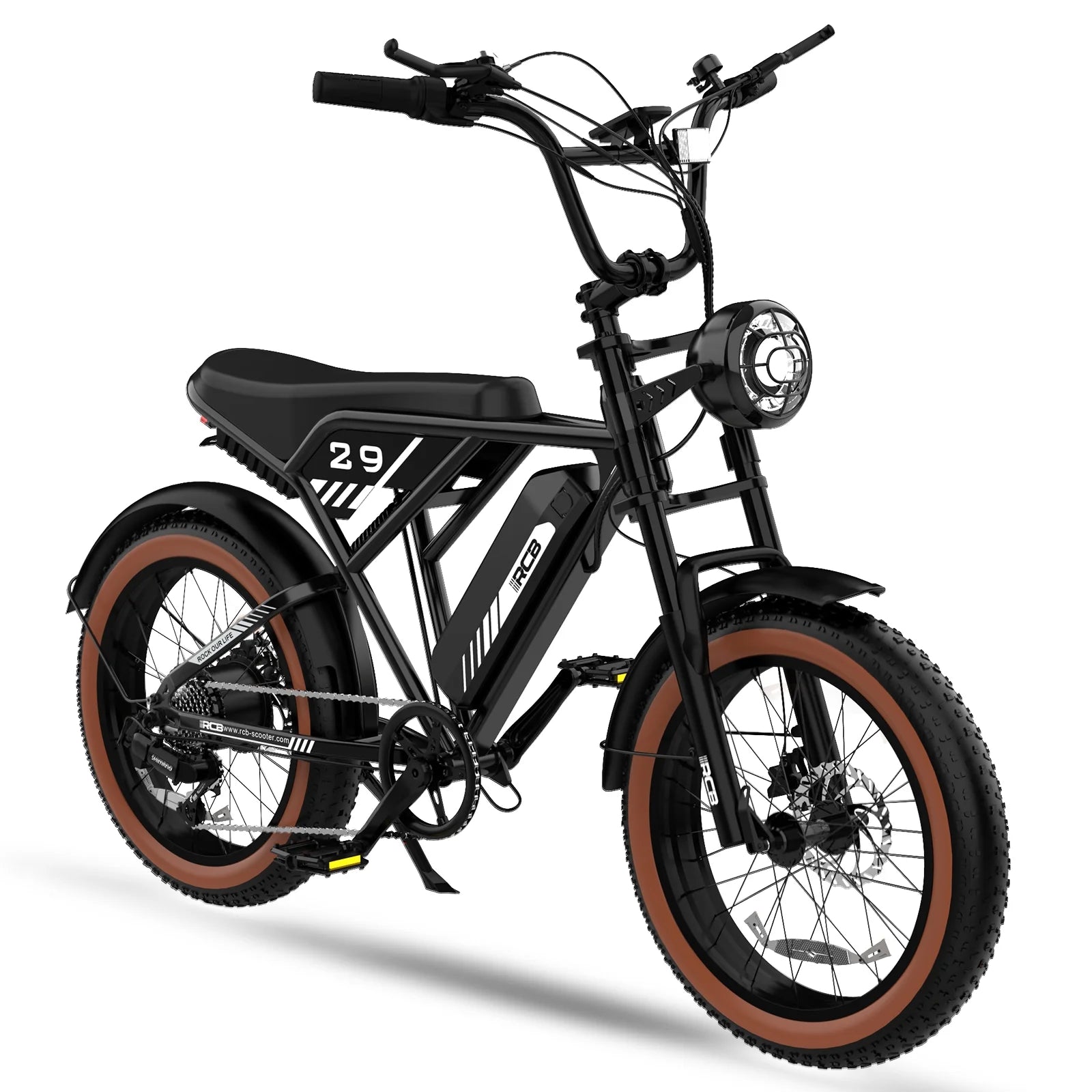 Electric Bike for Adults, 48V 15Ah Removable Battery, 20" Fat Tire Mountain Bicycle H86130
