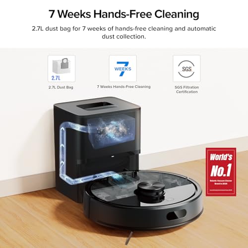 Robot Vacuum with Self-Empty Dock, 5500 Pa Suction, LiDAR Navigation S624100
