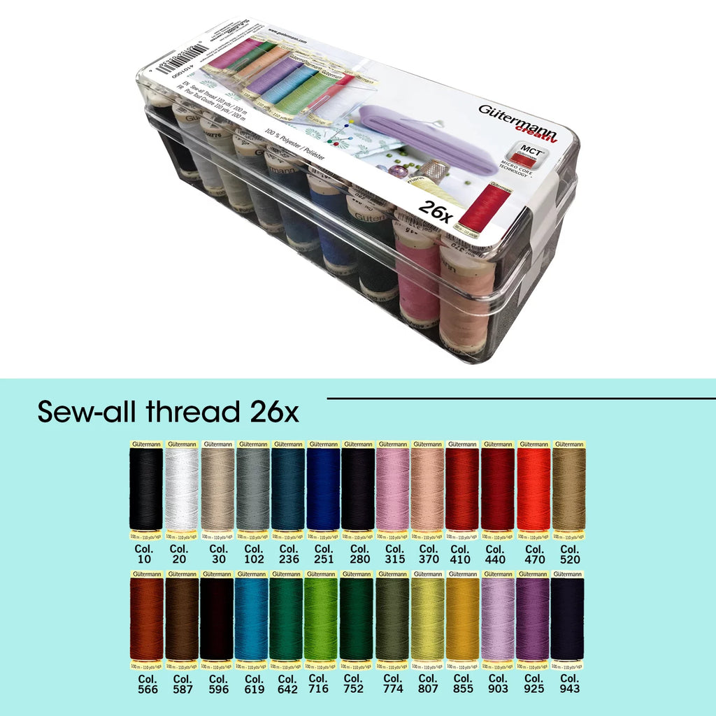 Sewing Starter Kit with Computerized Sewing & Embroidery Machine and 26 Thread Spools T59553