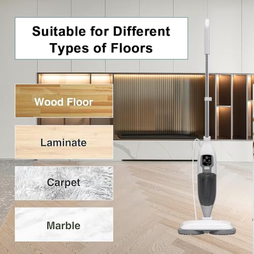 Steam Mop with 13 Accessories for Hard Floors, 550ml Capacity D33649