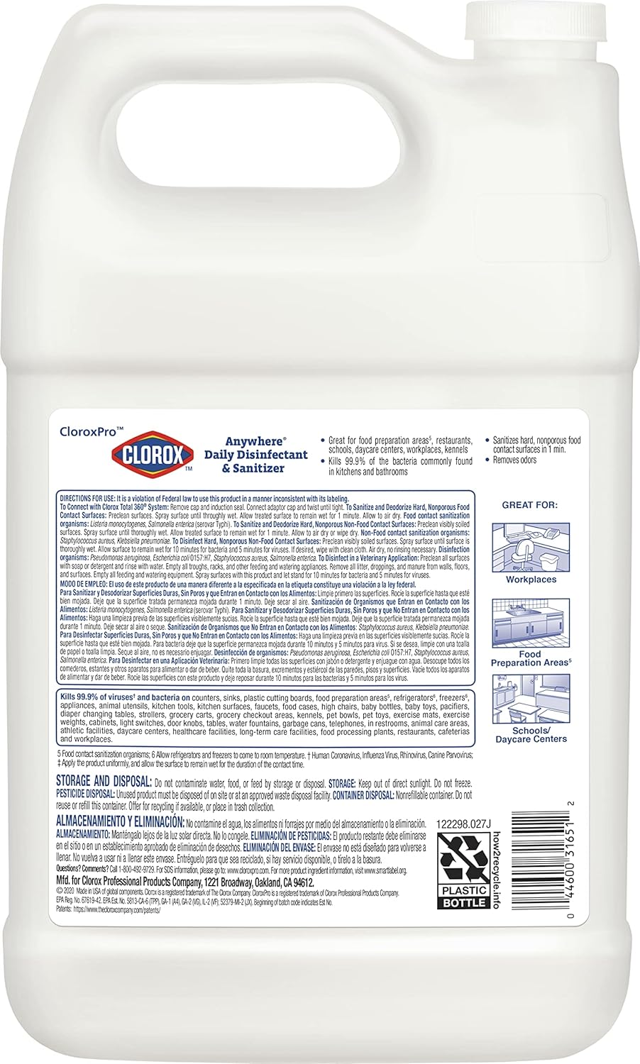 Daily Disinfectant and Sanitizing Spray, 128 Ounces S666822