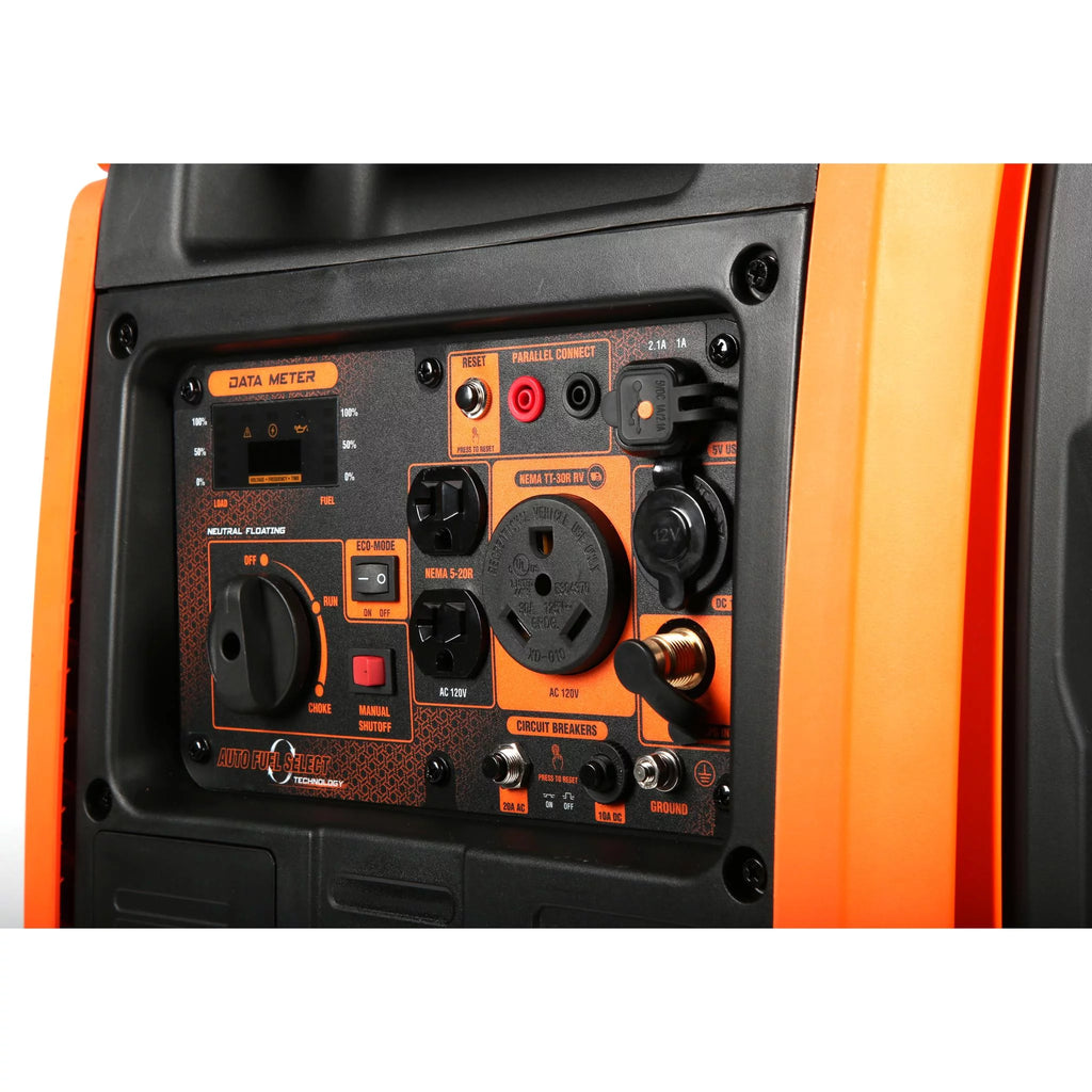 4500-Watt Dual Fuel Portable Inverter Generator with Fuel Shut-Off S31520