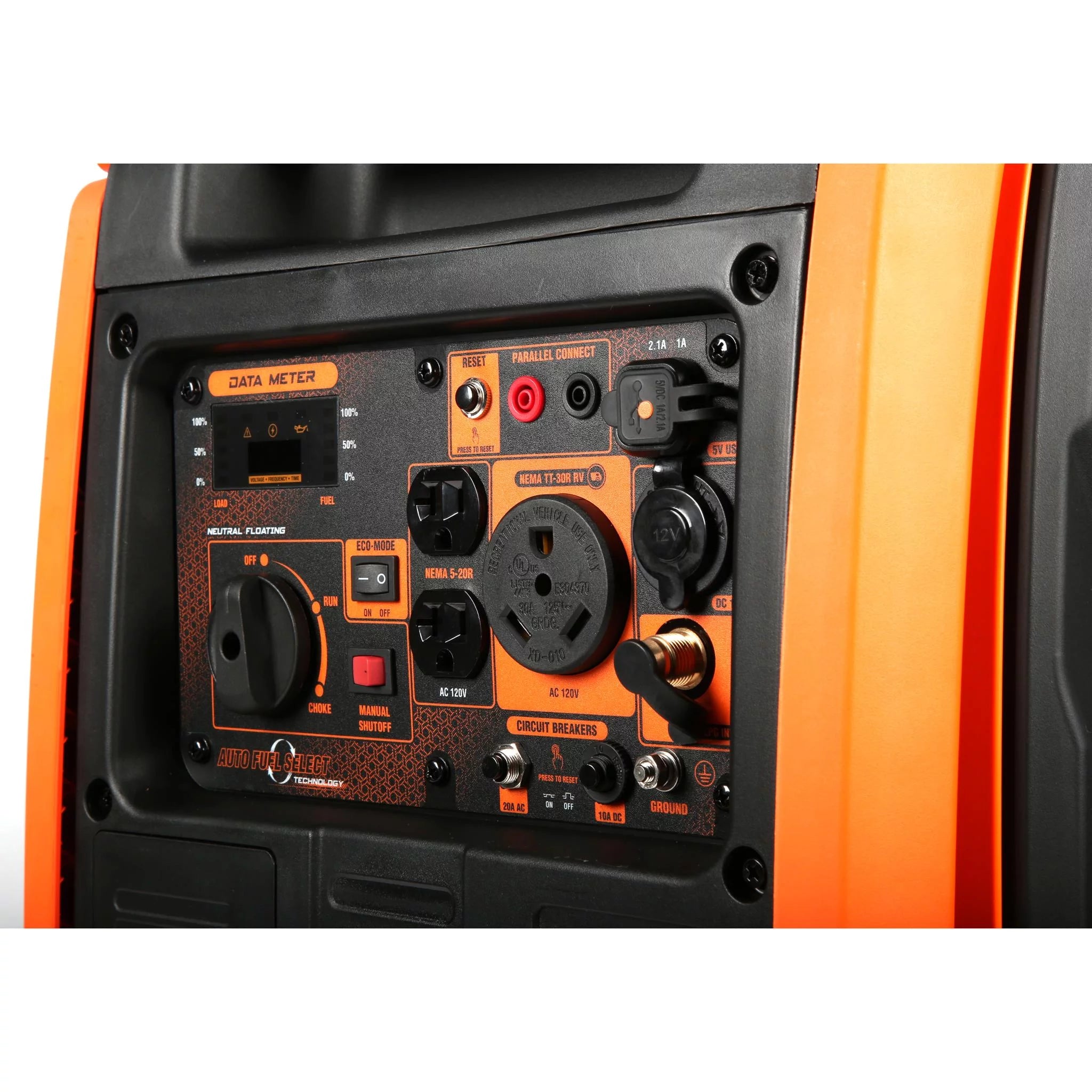 4500-Watt Dual Fuel Portable Inverter Generator with Fuel Shut-Off S31520