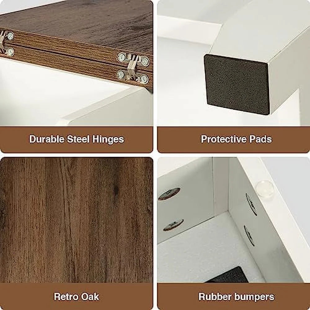 Narrow End Table with Charging Station and USB Ports G1258