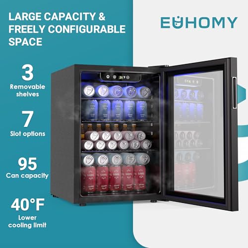 Mini Fridge with Glass Door for Beverages, 2.7 cu.ft X73062