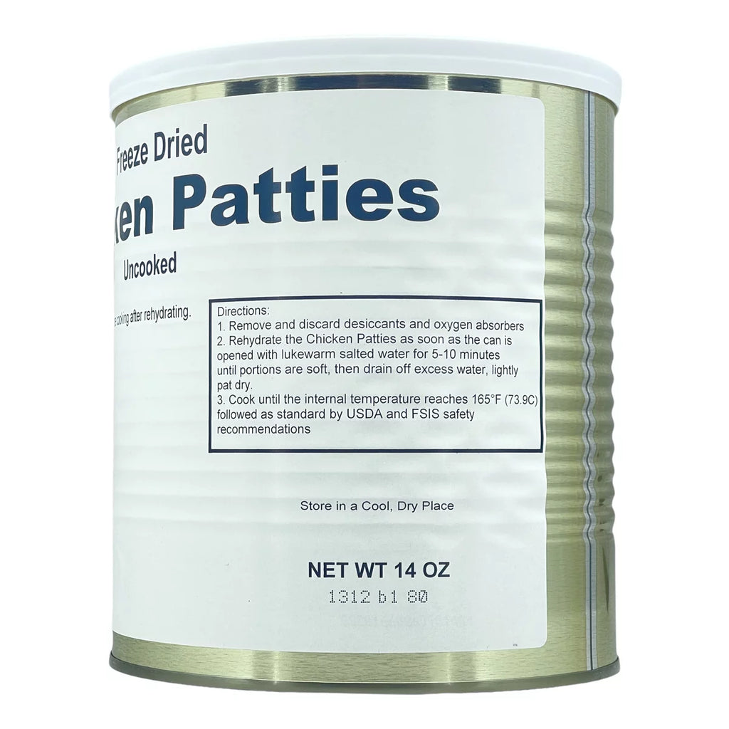 Freeze Dried Chicken Patties Emergency Food, 6 Cans W17716