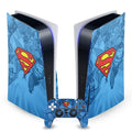 Head Case Designs Officially Licensed Superman DC Comics Character Collage Logos and Comic Book Vinyl Faceplate Sticker Gaming Skin Decal Cover Compatible with PS5 Disc Console & DualSense