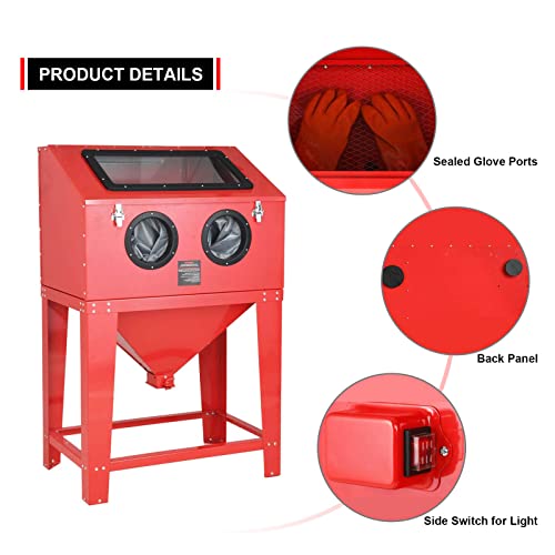 Abrasive Blast Cabinet 90 Gallon with Glass Viewing Window N92320
