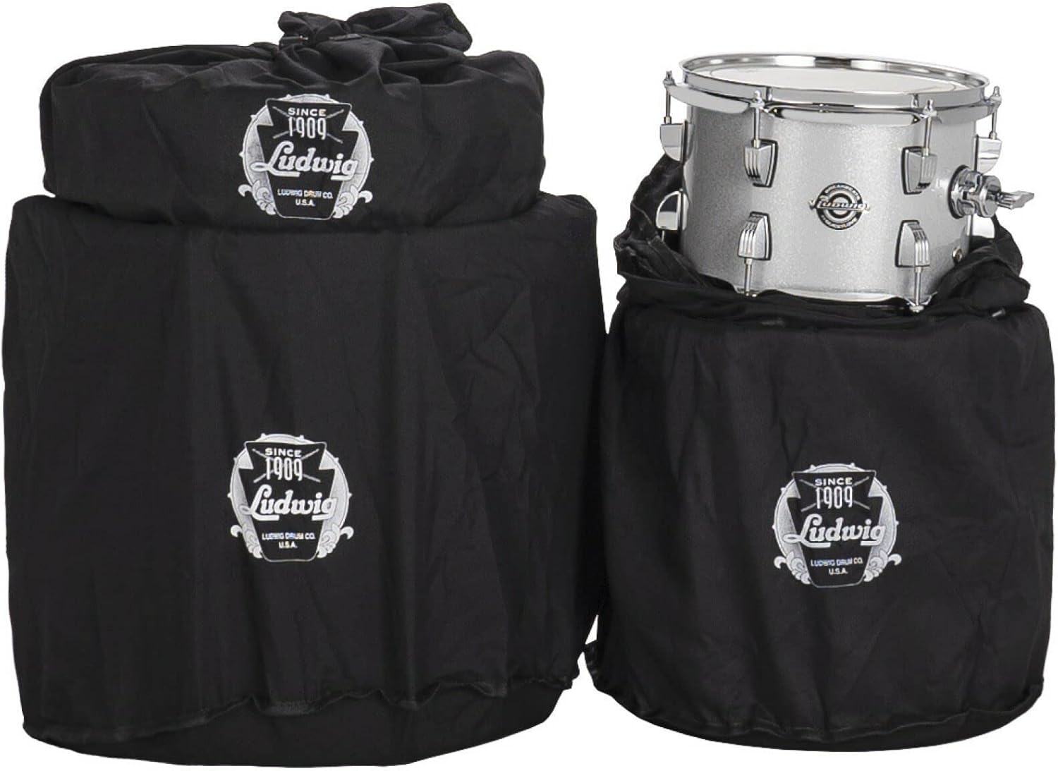 4-Piece Drum Set Shell Pack, Silver Sparkle B485