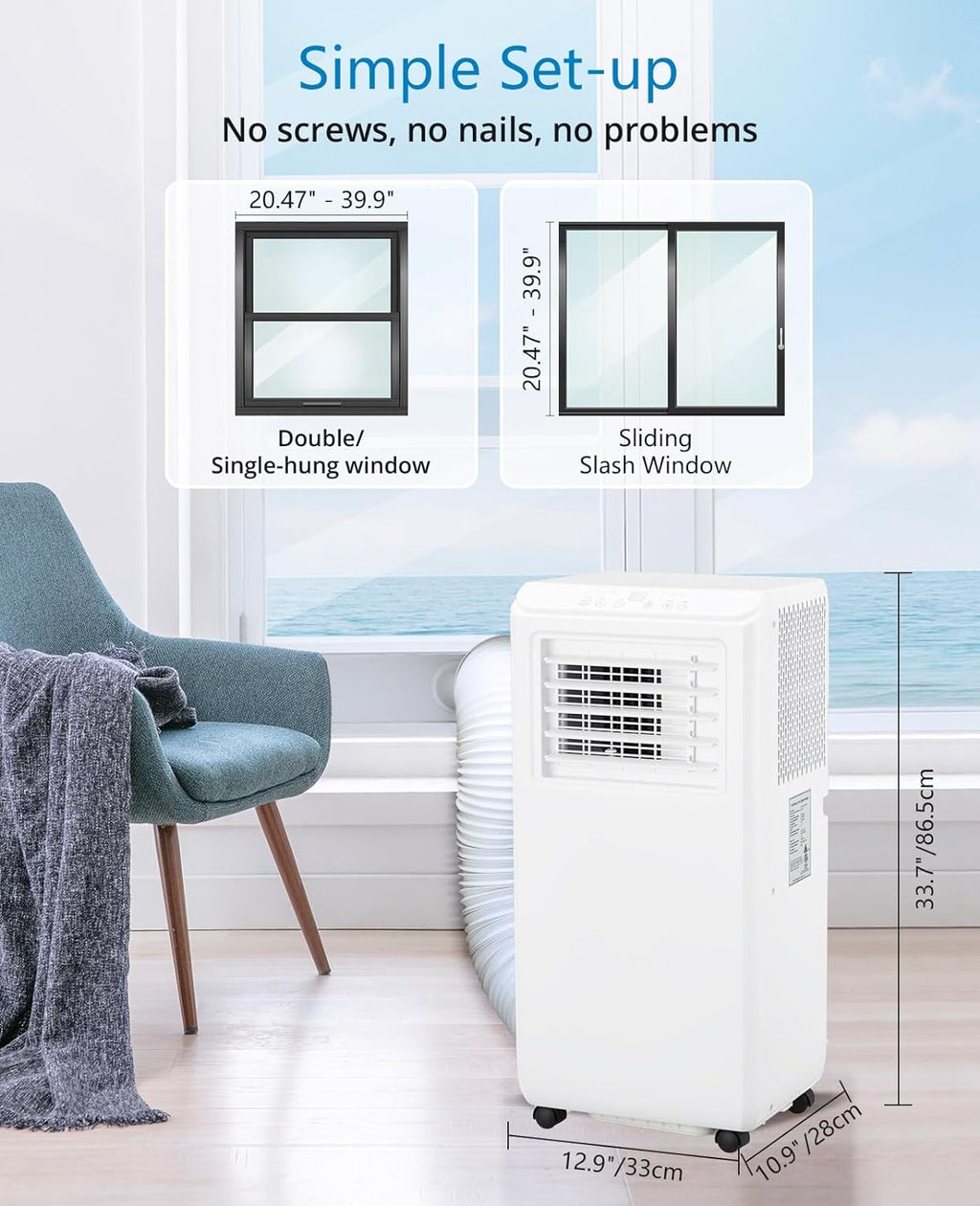 Portable Air Conditioner 10000 BTU with Remote Control for 450 Sq. Ft. Rooms M48700