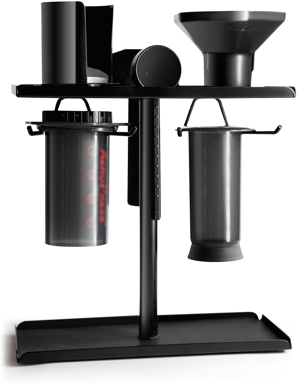 Metal Coffee Caddy Stand for AeroPress and Accessories, Black Y762