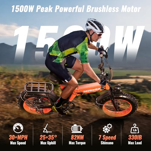 Folding Electric Bike for Adults Full Suspension, 20" Fat Tire D6225