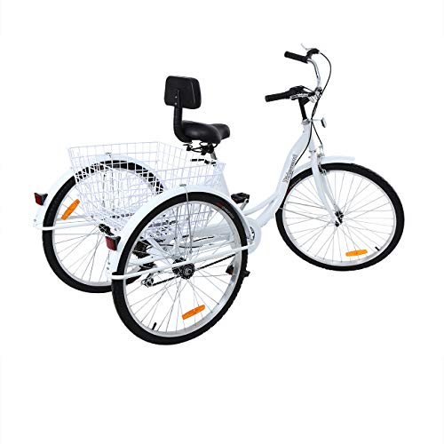 Adult Tricycle 3-Wheel Bike with Shopping Basket C4118