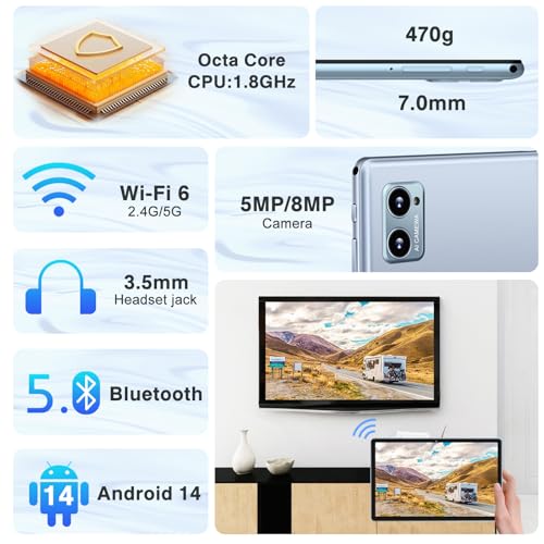 Tablet 10.1 Inch, 20GB RAM 128GB ROM, Octa-Core, IPS HD Touchscreen L9211