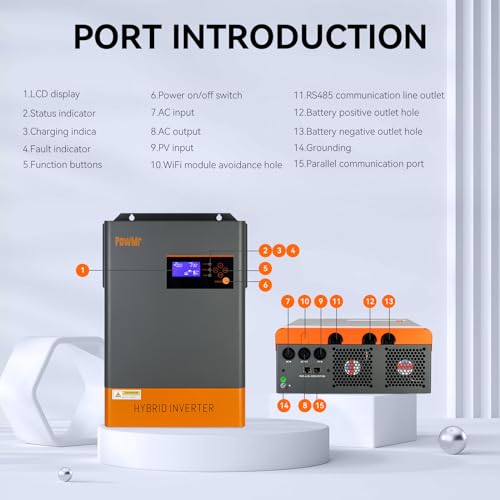 Off Grid Solar Inverter 5000W 48V Pure Sine Wave Charger E56042