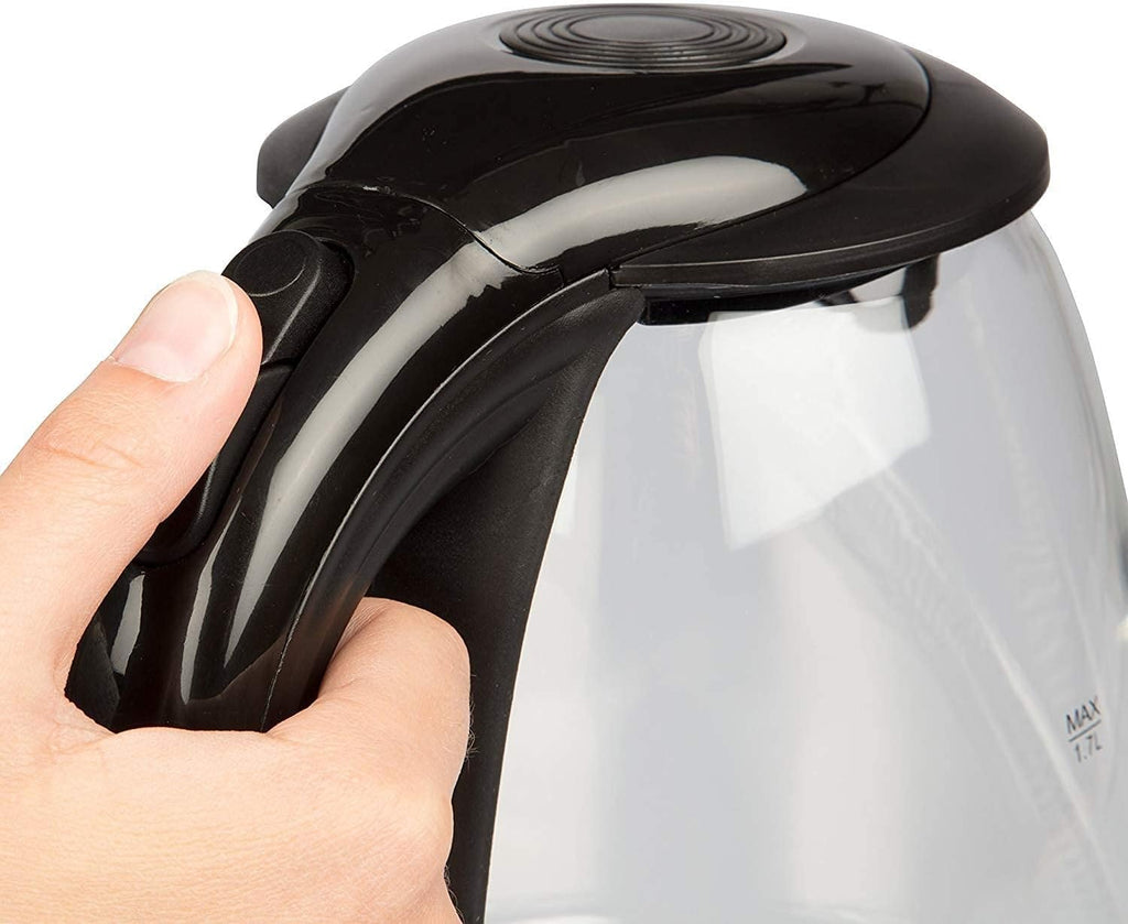 Electric Water Kettle 1.7L, Auto Shut-Off, Cordless, Black D674