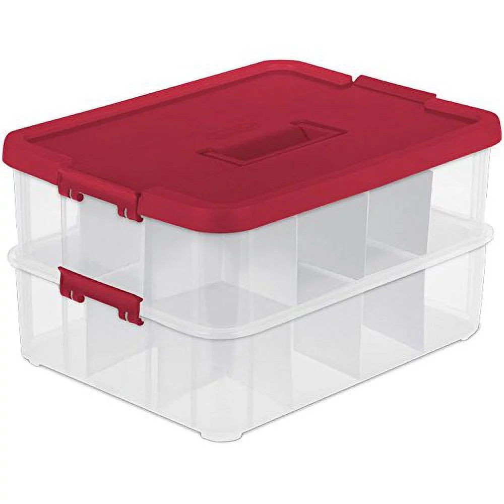 2-Layer Red Ornament Box V56488