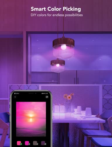 Smart Light Bulbs, WiFi & Bluetooth Color Changing, Music Sync, 2 Pack Y12792