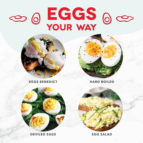 Rapid Egg Cooker for 6 Eggs, Hard Boiled, Poached, Scrambled, or Omelets, Auto Shut Off - Black O7665