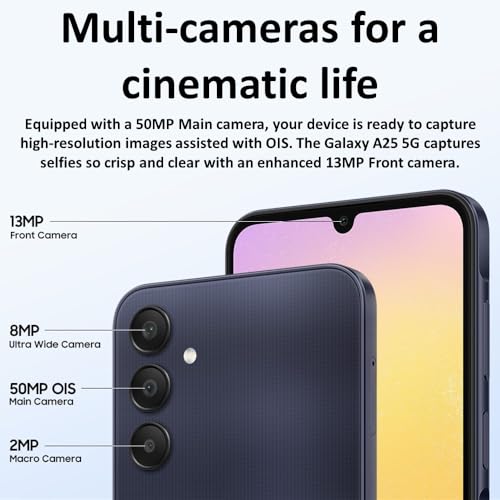 Galaxy A25 5G Dual SIM 128GB 6.5" 120Hz AMOLED 50MP Camera Unlocked (Renewed) E573837