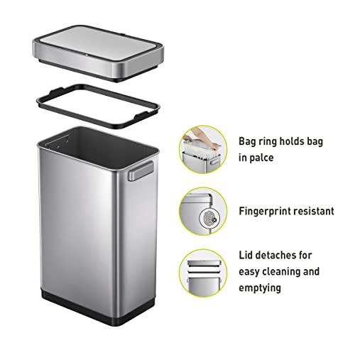 Touchless Motion Sensor Trash Can, 13.2 Gallon, Brushed Stainless Steel K748461