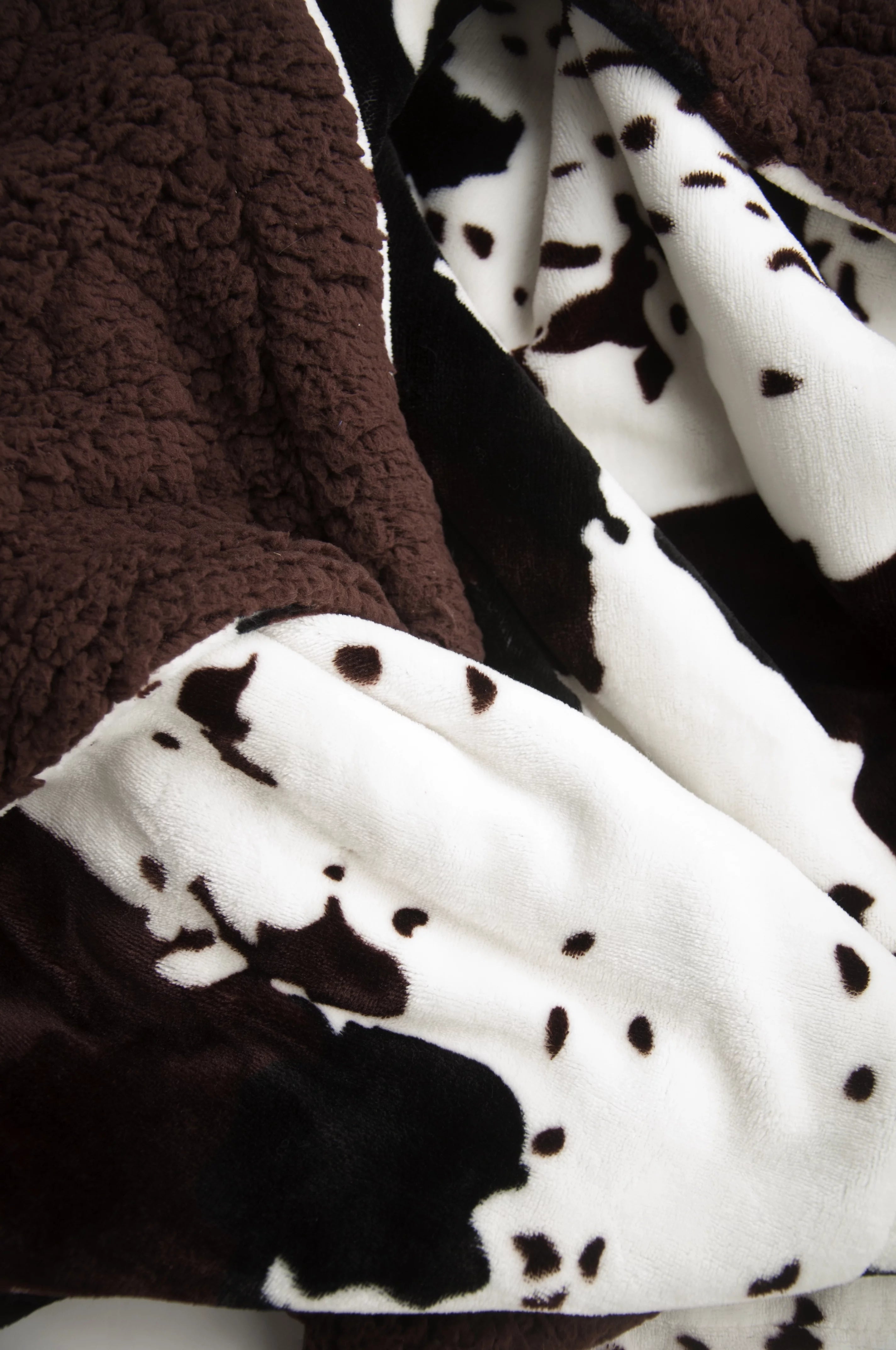 Sherpa Plush Throw Blanket, Brown L600
