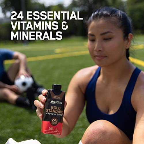 Protein Shake, 24g Protein, Ready to Drink, Gluten Free, Chocolate, 11 Fl Oz, 12 Count L7343