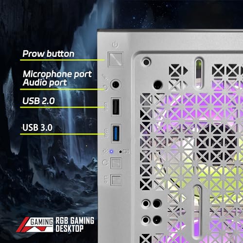 Gaming Desktop PC, Radeon RX 580, Intel Core i7, 32G RAM, 2T SSD W34131