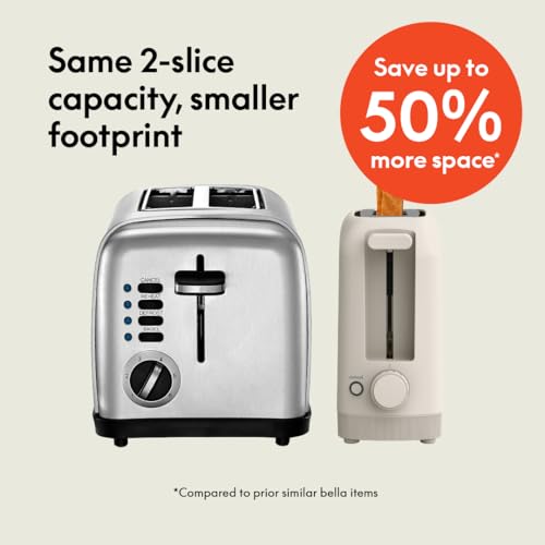 2 Slice Slim Toaster with 6 Shade Control, Reheat & Cancel, Removable Crumb Tray E366018