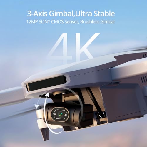 4K GPS Drone with 3-Axis Gimbal, Under 249g, 96 Mins Flight, Lightweight Y110104