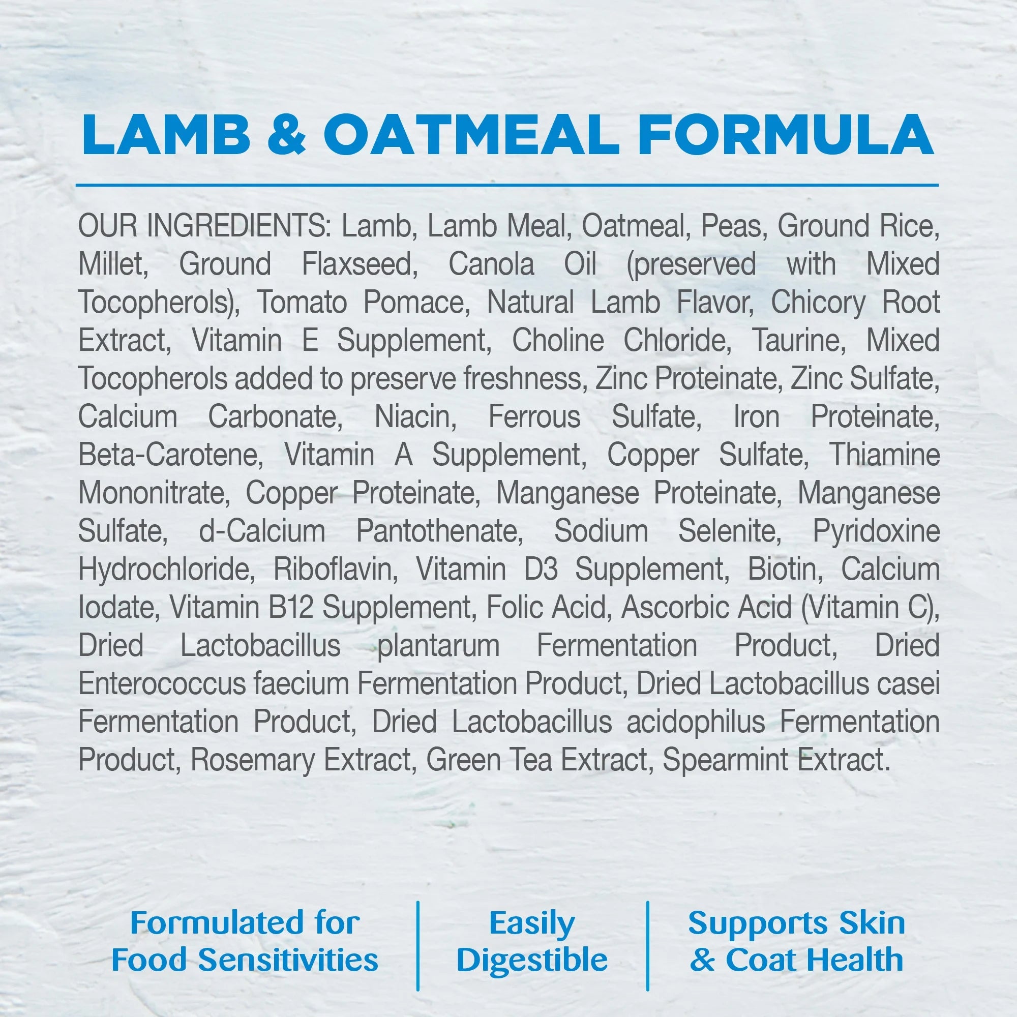 Lamb and Oatmeal Recipe Dry Dog Food, 26-Pound Bag E8006