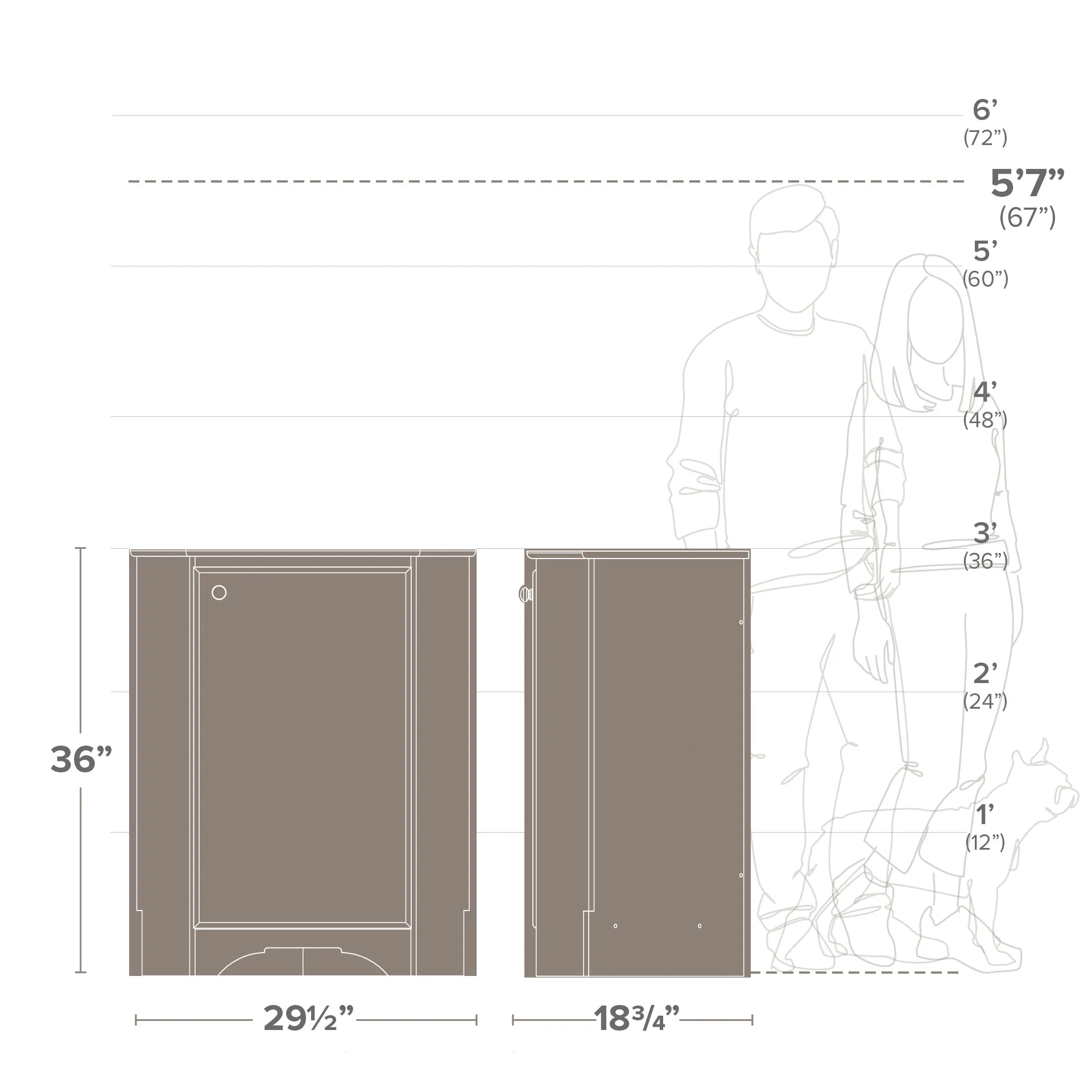 Corner Storage Cabinet with Doors, White C57073