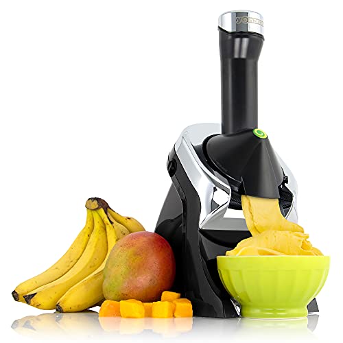 Yonanas 988RD Deluxe Vegan, Dairy-Free Frozen Fruit Soft Serve Maker, Includes 75 Recipes, 200 W, Red