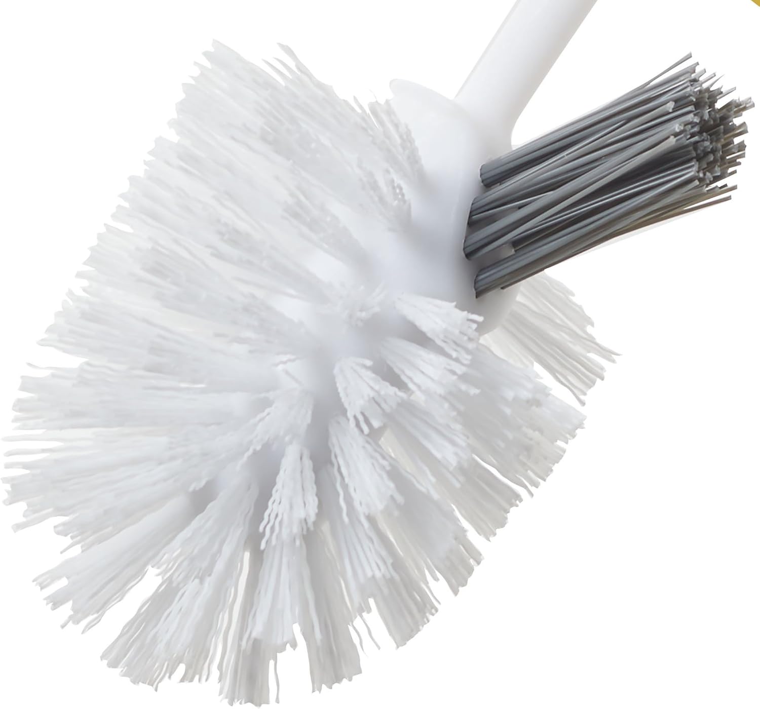 Toilet Bowl Brush with Under Rim Cleaner, Gray I3478