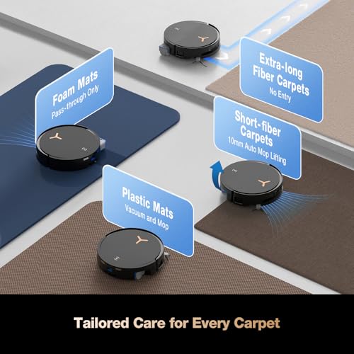 Robot Vacuum and Mop, 18500Pa Suction, Auto-Lift, Self-Emptying X838