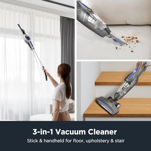 3-in-1 Swivel Handheld & Stick Vacuum Cleaner, Blue S696