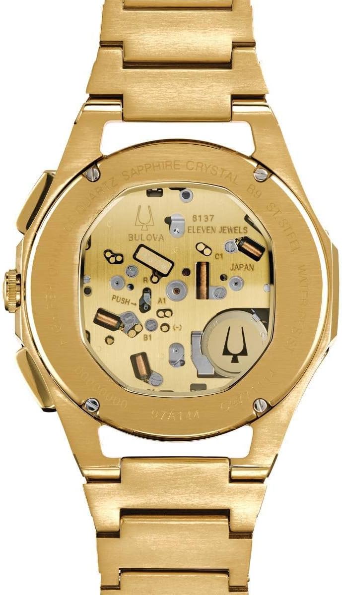 Men's Curved Quartz Stainless Steel Chronograph Watch V6198