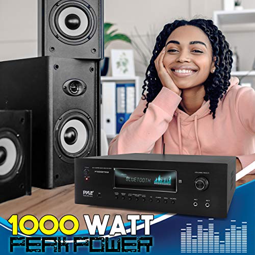 1000W 5.2 Channel Home Theater Receiver with Bluetooth and Wireless Mics D702