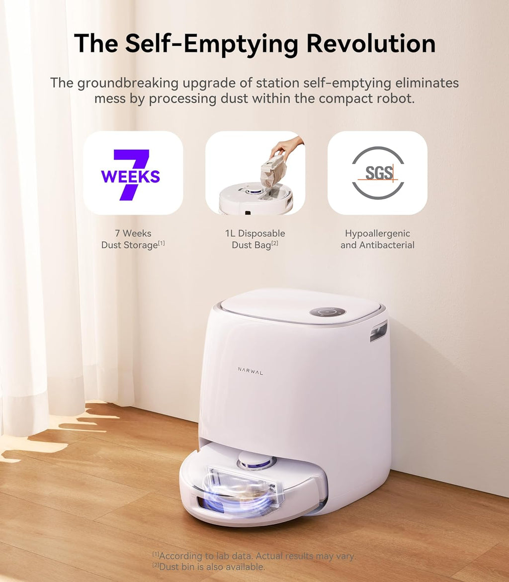 Robot Vacuum and Mop Combo with Auto Mop Drying, 8200 Pa Suction I6209