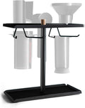 Organizer Stand, Compact Storage for AeroPress XL, Original, Metal Coffee Caddy Holds AeroPress Coffee Maker and Accessories, Ideal Coffee Press Iron Rack Storage Station for AeroPress, Black