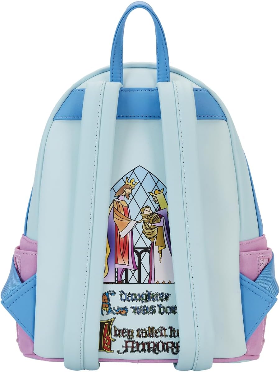 Disney Sleeping Beauty Stained Glass Castle Mini Backpack O6854