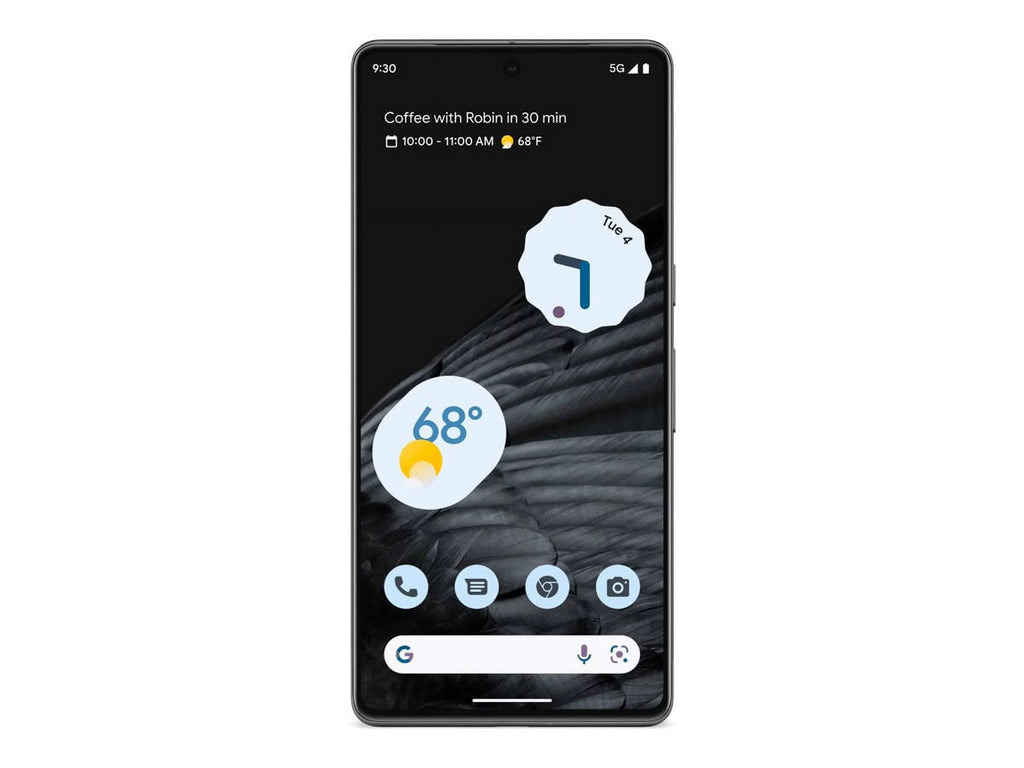 Google Pixel 7 Pro - 5G smartphone - dual-SIM - RAM 12 GB / Internal Memory 128 GB - OLED display - 6.7" - 3120 x 1440 pixels (120 Hz) - 3x rear cameras 50 MP, 48 MP, 12 MP - front camera 10.8 Megapixel - obsidian