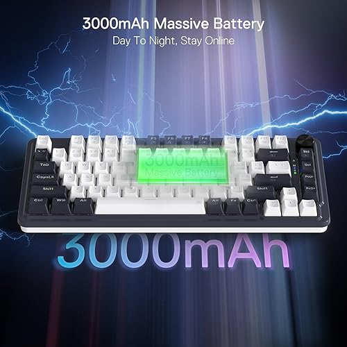 75% Wireless RGB Gaming Keyboard, 81 Keys Hot-Swap Mechanical W558360