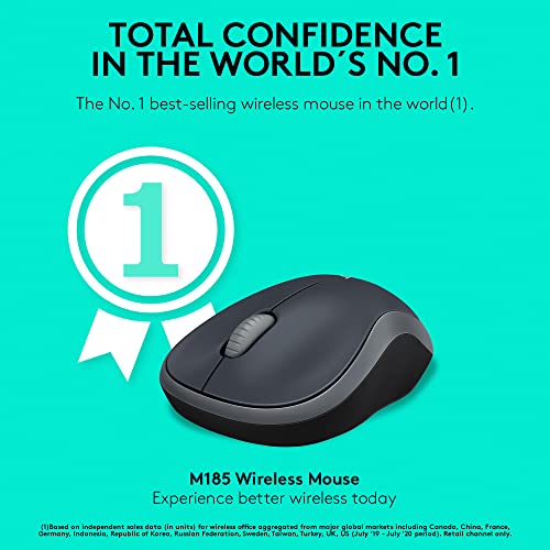Wireless Mouse, 2.4GHz with USB Receiver, 12-Month Battery Life O87248
