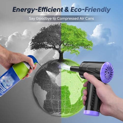 Cordless Electric Air Duster for Keyboard and Computer Cleaning J165