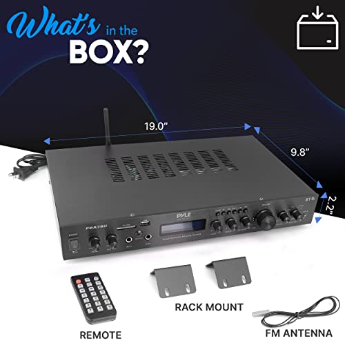 5-Channel Rack Mount Bluetooth Receiver & Home Theater Amp with Digital Display X71516