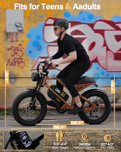 Electric Bike for Adults 1500W Peak Motor 20" Fat Tires 28MPH Removable Battery Dual Suspension 7-Speed X2728