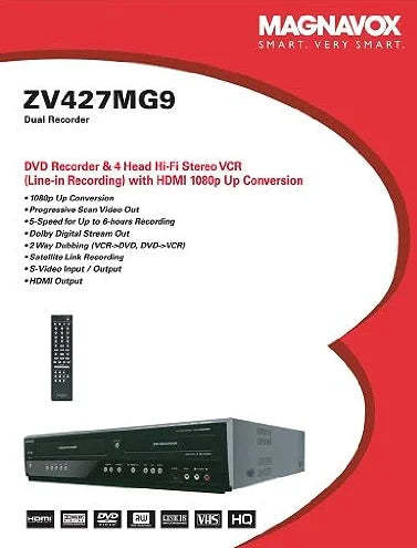 DVD Recorder / VCR with Line-In Recording S9416