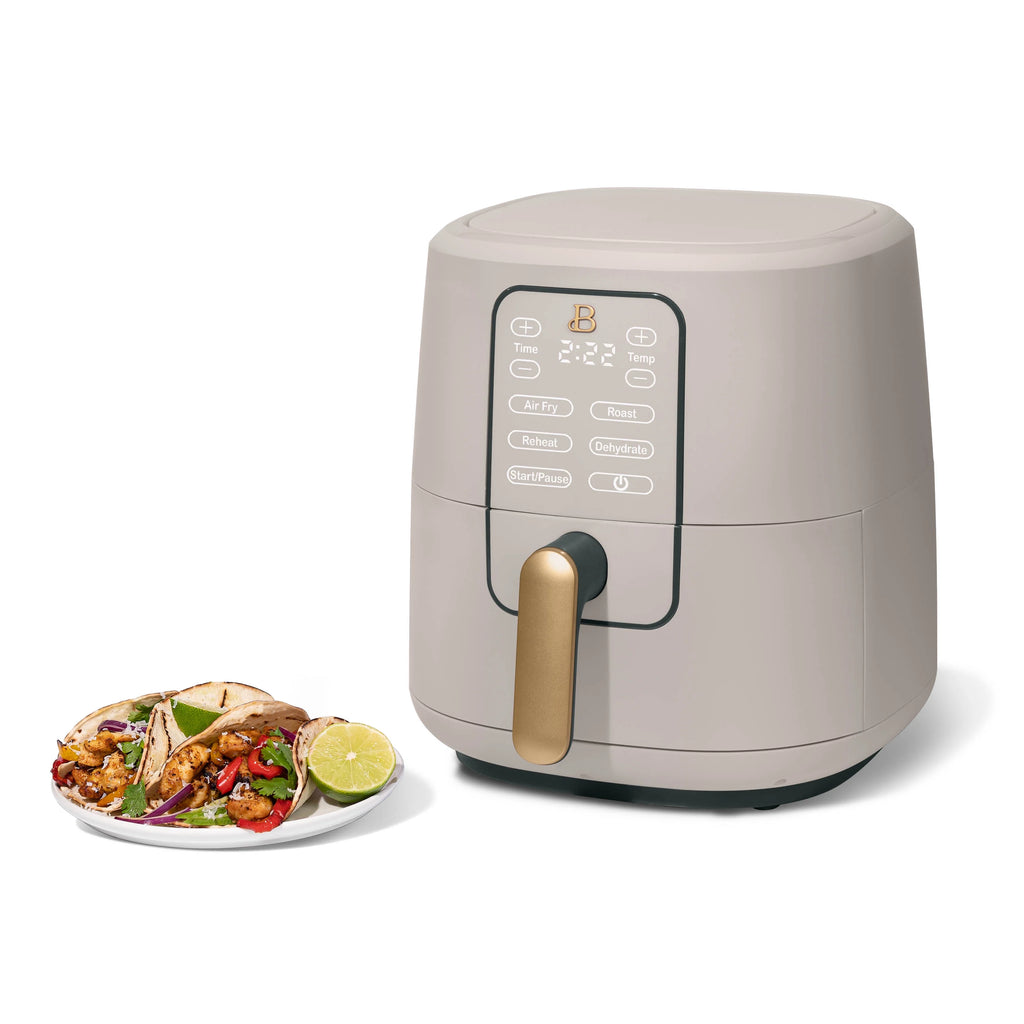 6 Qt Air Fryer with Touch Display, Porcini Taupe T436