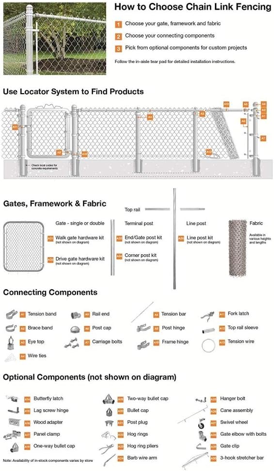 Chain Link Fence Fabric 4 x 50 ft, 12.5 Gauge, Silver G8417